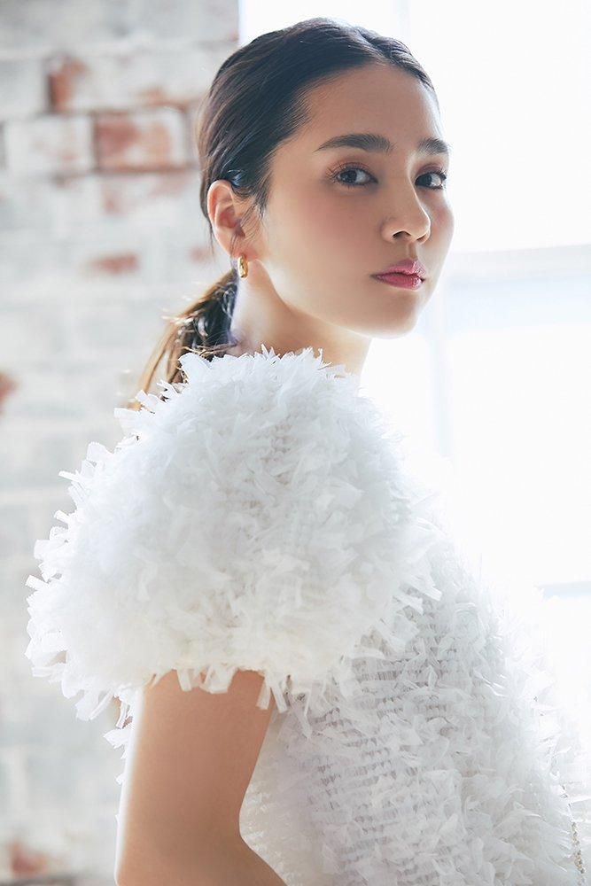 フリンジチュールトップス(ホワイト) - seventen