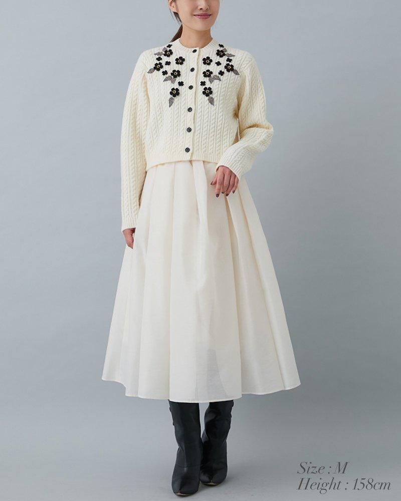 20％off】アップリケケーブルカーディガン(オフホワイト) - seventen