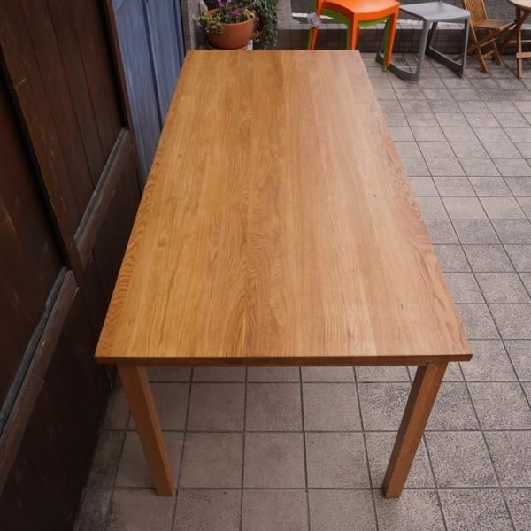 無印良品(MUJI)の人気のオーク材無垢材ダイニングテーブル！！180cmの