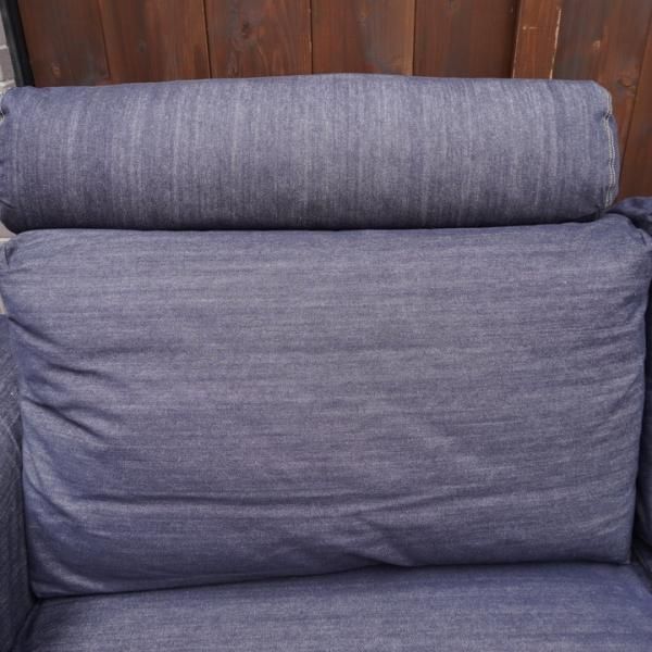 値下げ/無印良品の綿デニムソファ 2.5シーター/フェザー ポケット