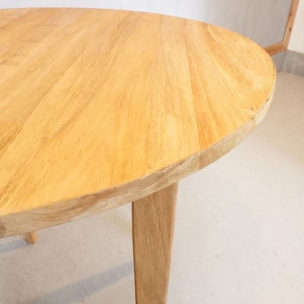 展示品◇old maison(オールドメゾン)のチーク無垢材 ラウンドテーブル