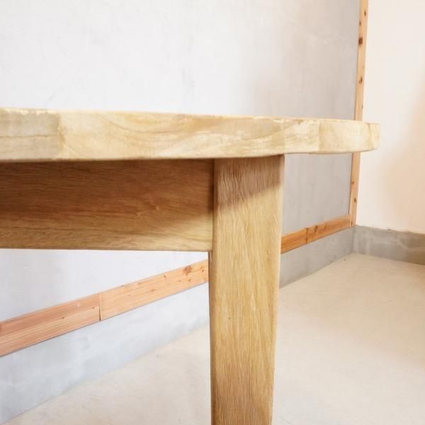 展示品◇old maison(オールドメゾン)のチーク無垢材 ラウンドテーブル