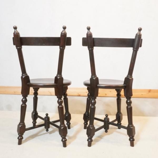 松本民芸家具のクラシックなダイニングチェア”南京小椅子”2脚セット
