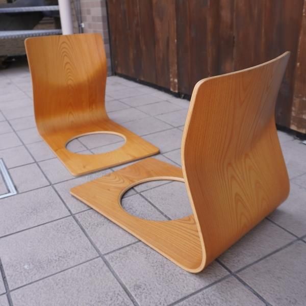 天童木工 座椅子 2脚セット○Tendo 曲木 天童木工 Tendo 座椅子 2脚