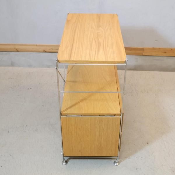 無印良品(MUJI)の人気のオーク材 ステンレス ユニットシェルフ