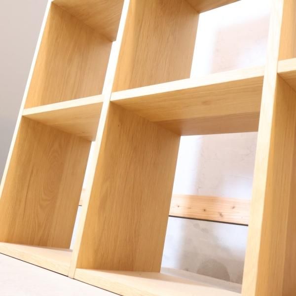 人気の無印良品(MUJI)のオーク材 3段・3列スタッキングシェルフです