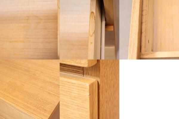 人気の無印良品(MUJI)のタモ材を使用した木製チェスト・4段です