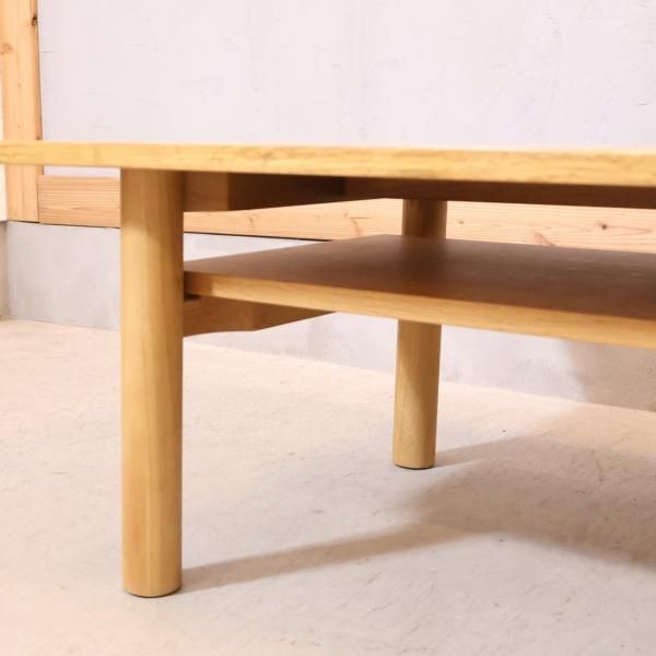 無印良品(MUJI)の人気のオーク材 ローテーブルです！北欧スタイルや和