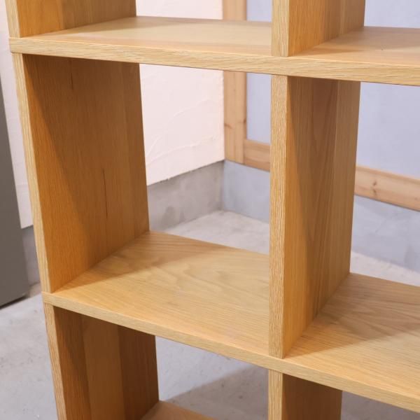 人気の無印良品(MUJI)のオーク材 3段・3列スタッキングシェルフです