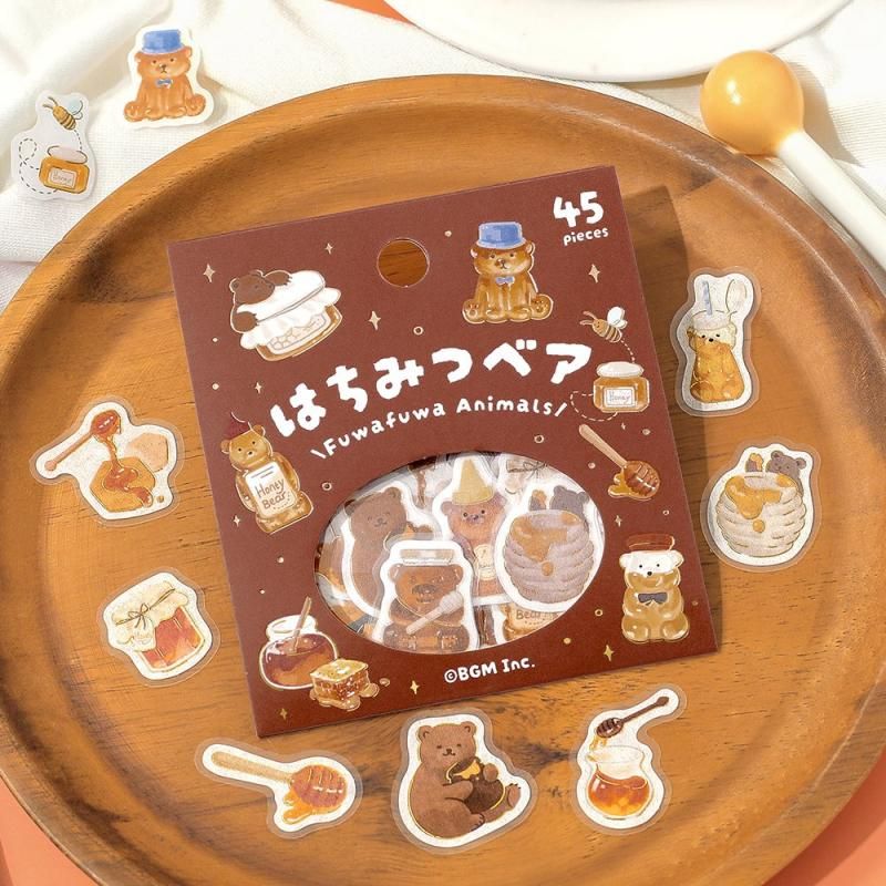 フレークシール】箔押し ふわふわanimals - BGM ONLINE SHOP