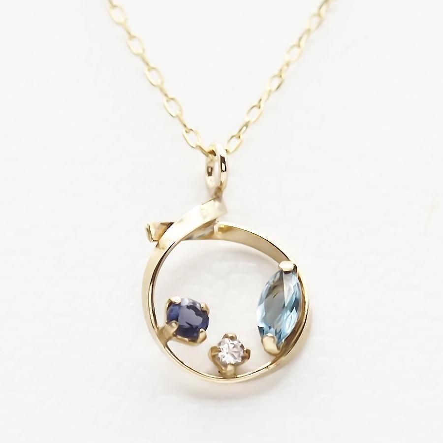 K10YG ブルートパーズペンダント | ネックレス - ベルディア