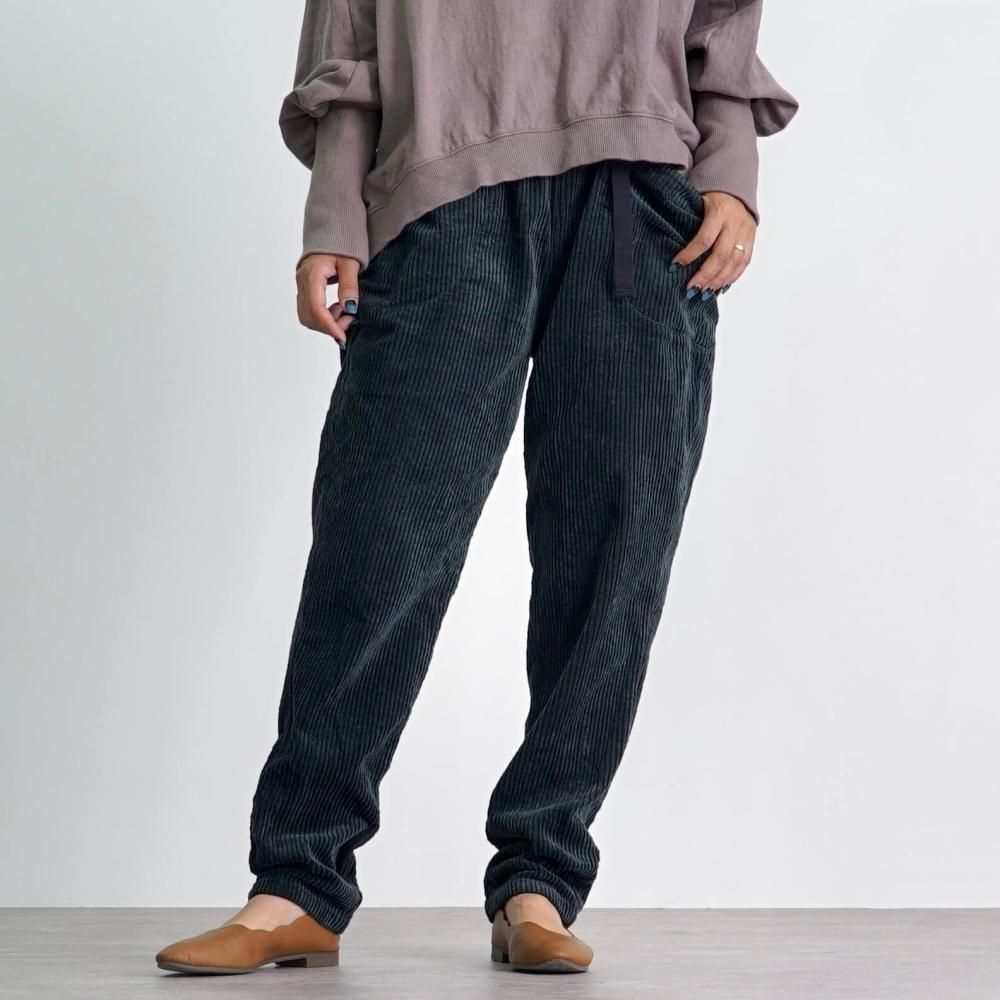 コーデュロイキャンプワークパンツ/ブラック/遠州織物