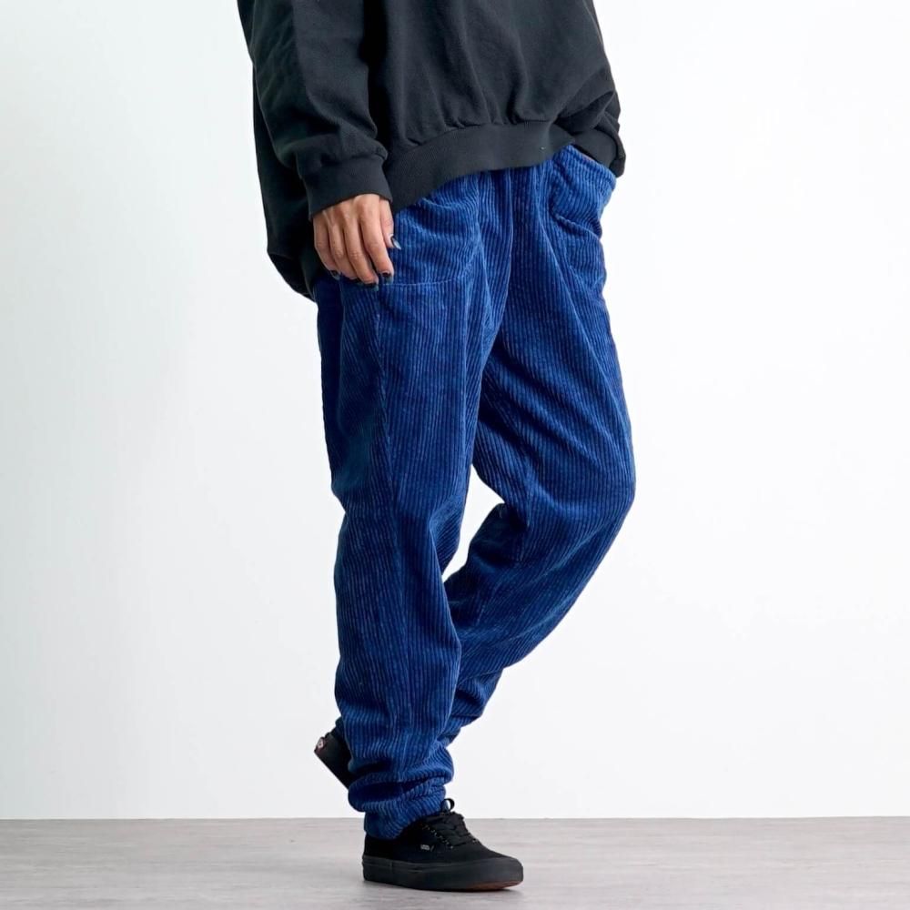 コーデュロイキャンプワークパンツ/ブルー/遠州織物