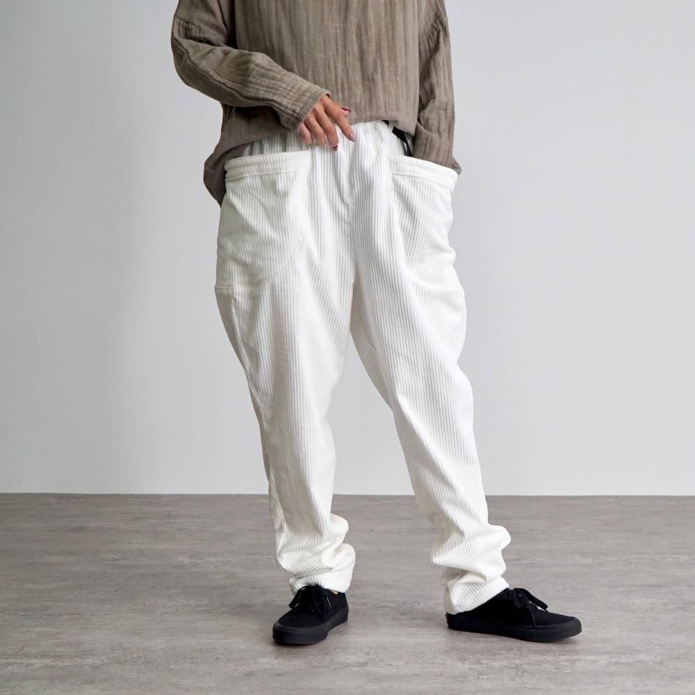 コーデュロイキャンプワークパンツ/ホワイト/遠州織物 | 柔らかい素材