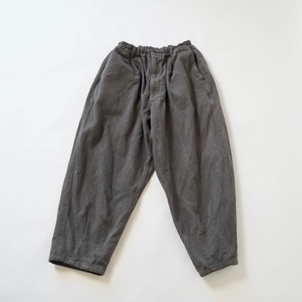 刺し子織ボンタンパンツ/グレー/三河木綿