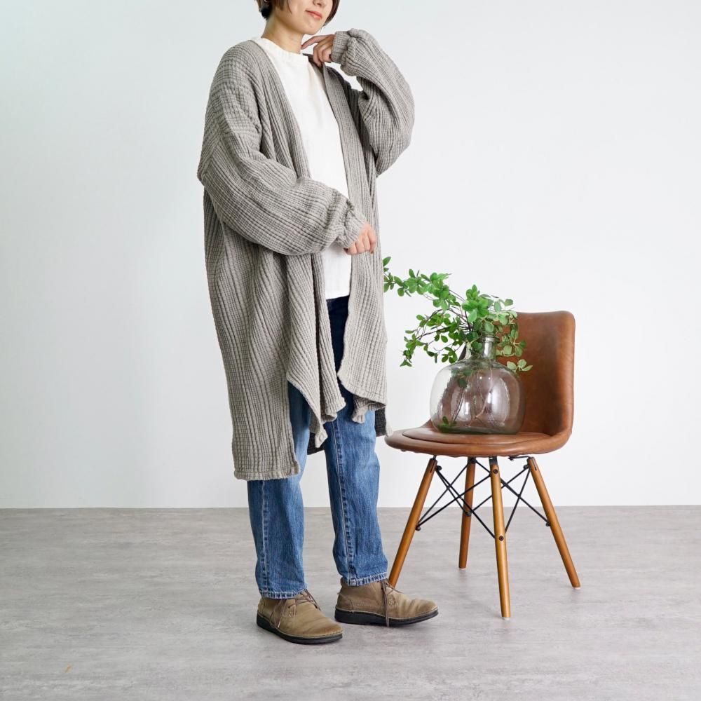 ロングカーディガン | カーキ - UZUiRO/公式オンラインショップ