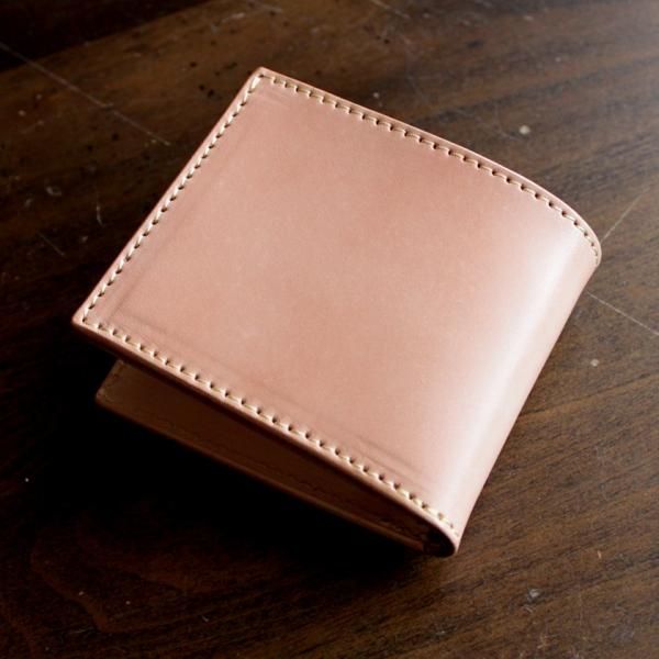 二つ折り財布/栃木レザー・サドルレザー/ショートウォレット/ヌメ革