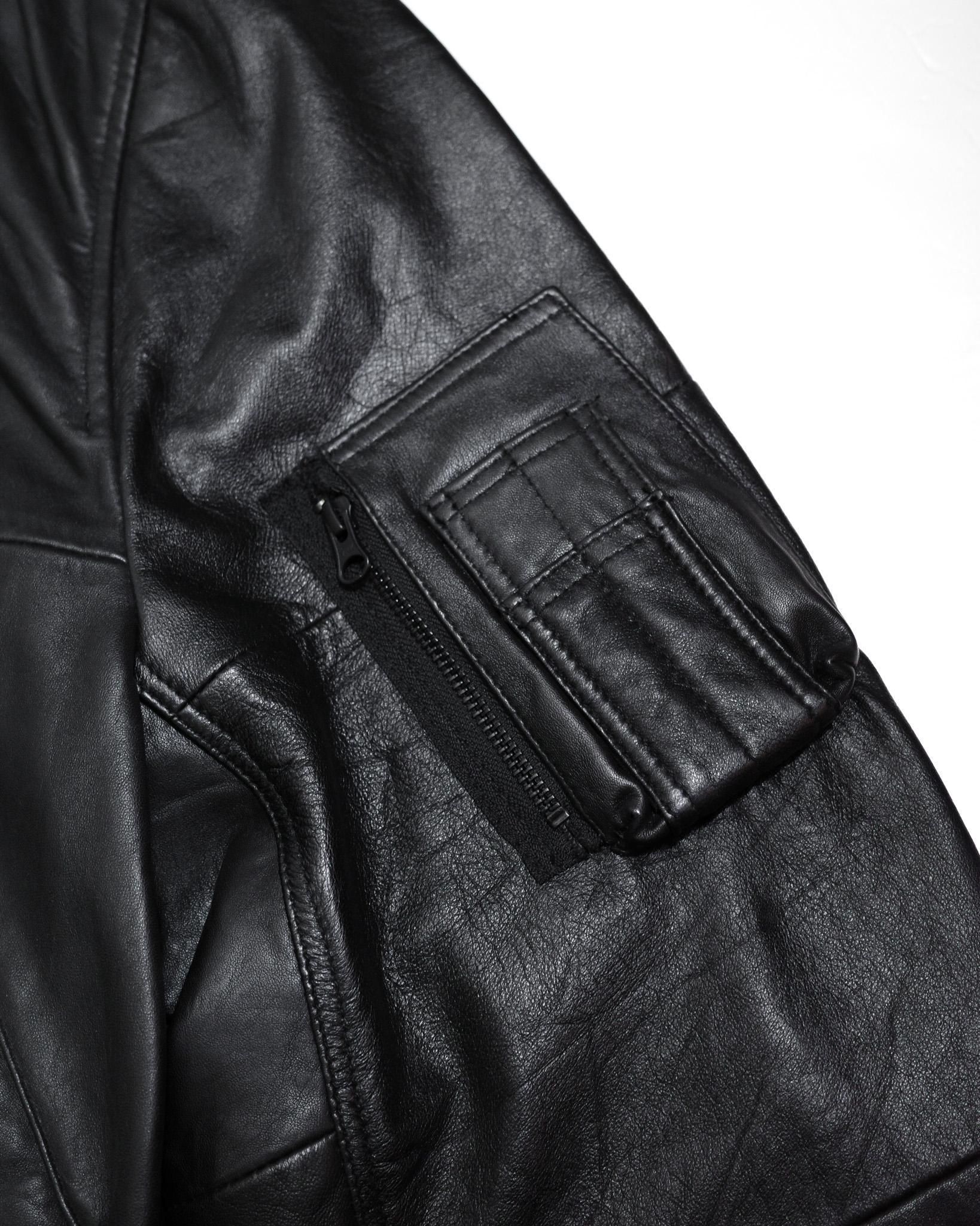 Vintage Black Lamb Leather MA-1 Jacket / TEENAGER Exclusive