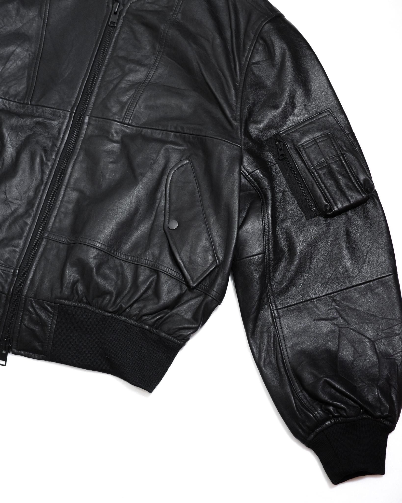 Vintage Black Lamb Leather MA-1 Jacket / TEENAGER Exclusive