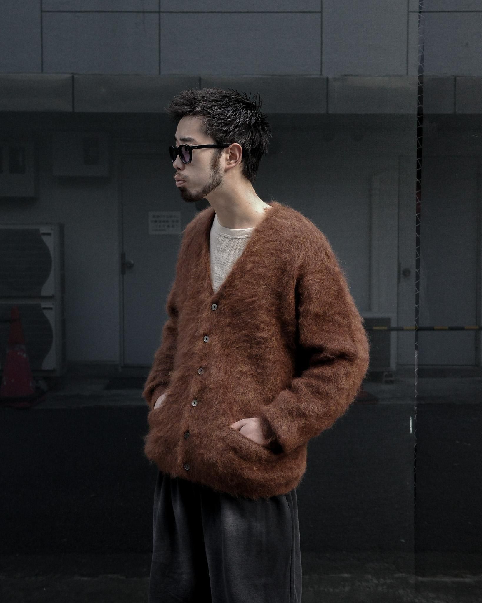 A.R.P.® Premium Classic Mohair Cardigan W/ Pocket Brown