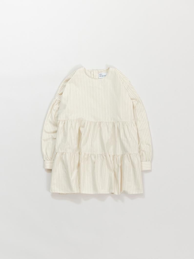 ティアードチュニック STRIPE | KEYMEMORY - KEY MEMORY Online Shop