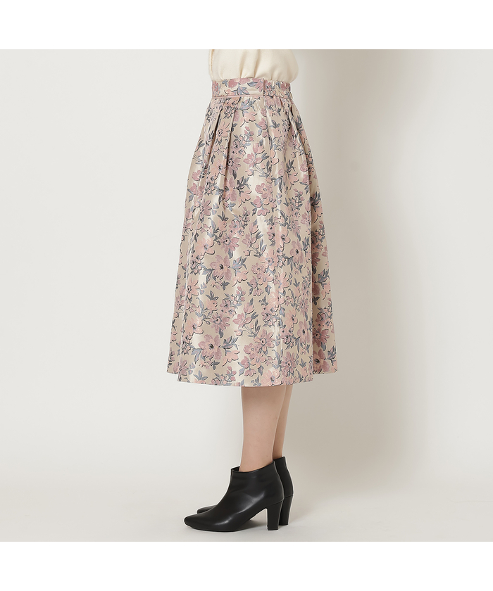 ローズティアラ RoseTiara ジャガードフレアスカート(506935611)｜阪急