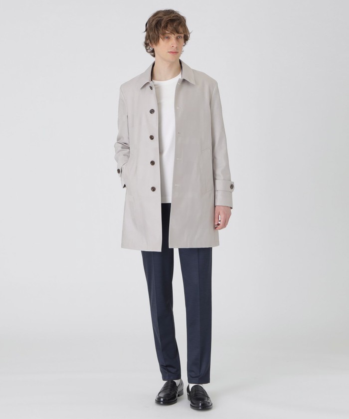 シャドーチェックライトウェイトステンカラーコート(507811506