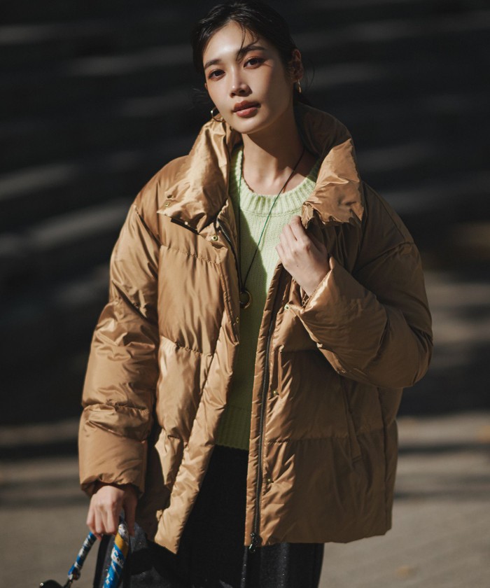 Oggi掲載】シレータフタ ハイネック ショート ダウンコート(508640810