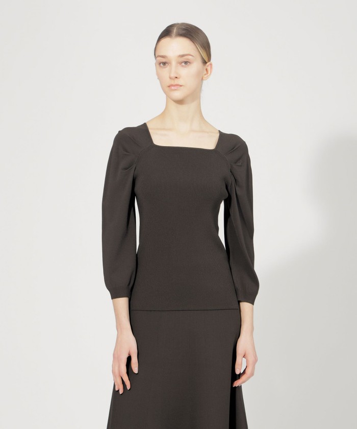 La maglia】 スクエアネック ニットプルオーバー(505877342)｜阪急