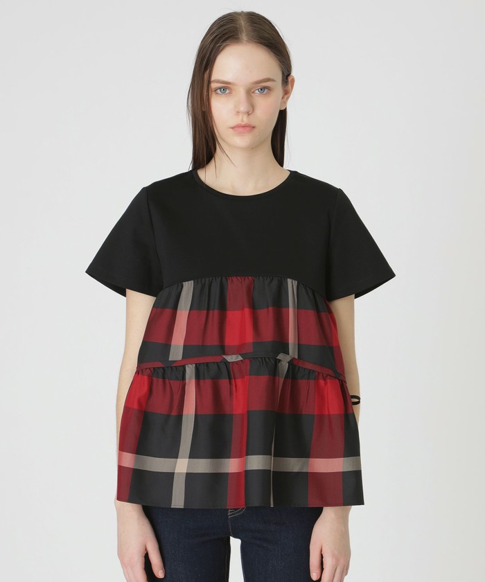 コンパクトクリアーポンチクレストブリッジチェックティアード