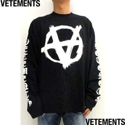 VETEMENTS ヴェトモン ロンT ロングTシャツ 長袖 ユニセックス ブラック