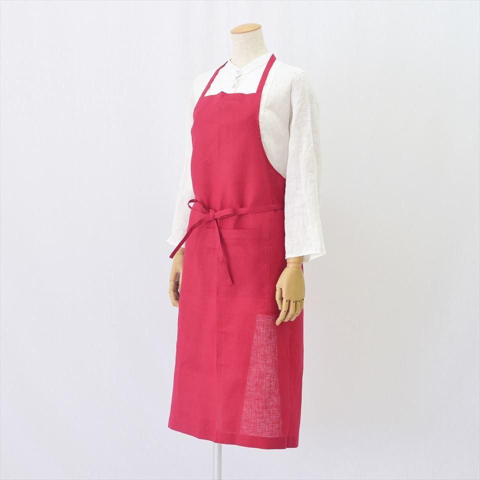 Fog Linen Work（フォグリネンワーク）リネンフルエプロン（ポピーレッド）