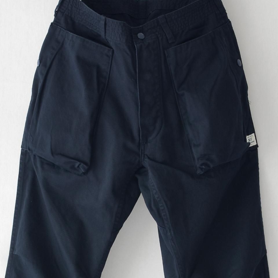 Sassafras（ササフラス）DIG CREW PANTS ネイビー（チノ）
