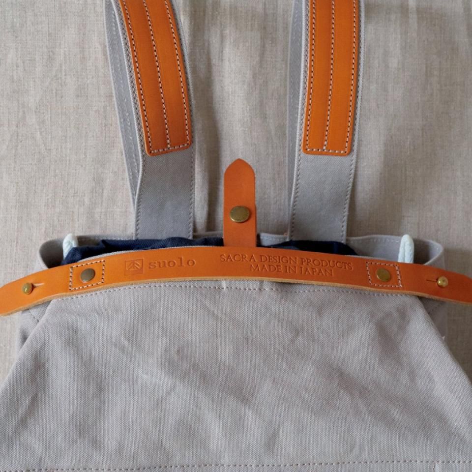 Suolo（スオーロ）NAPPASAC グレー（ミリタリーキャンバス）