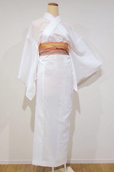 F-545】東レシルック 爽竹 絽 長襦袢 白 無地（半衿付）（N） - 銀座