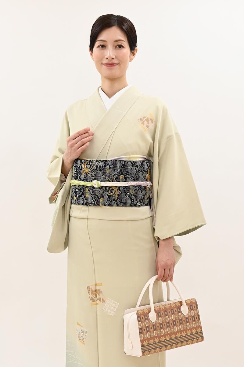 G-3419】利休バッグ 浅緋色 いちご錦文 - 銀座きもの青木｜長く大切に