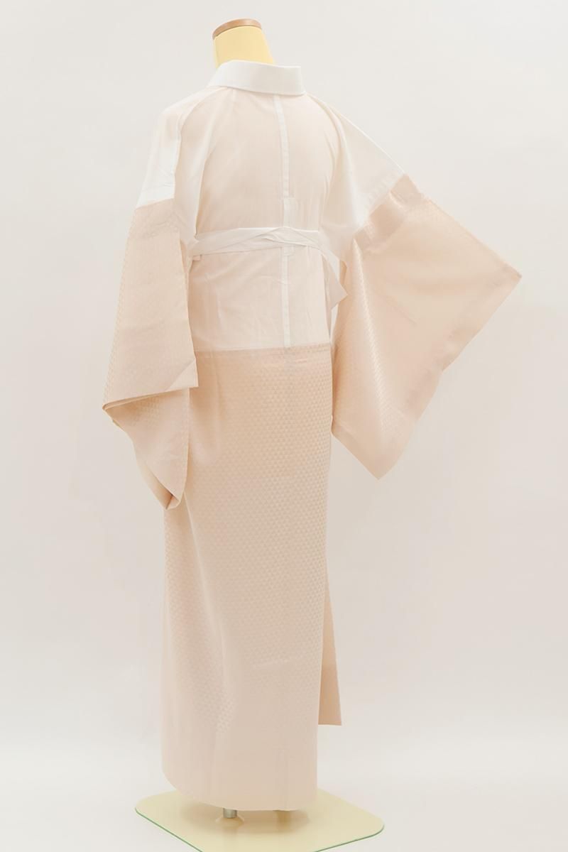 F-668】衿秀製 き楽っく 長襦袢 「千花」 灰桜（N） - 銀座きもの青木