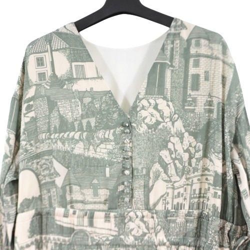 AMERI アメリ TOWN VOLUME GATHER DRESS ワンピース M グリーン