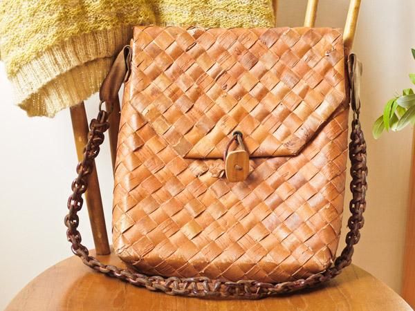 スウェーデン白樺のショルダーバッグ - presse 北欧、バルトの雑貨のお