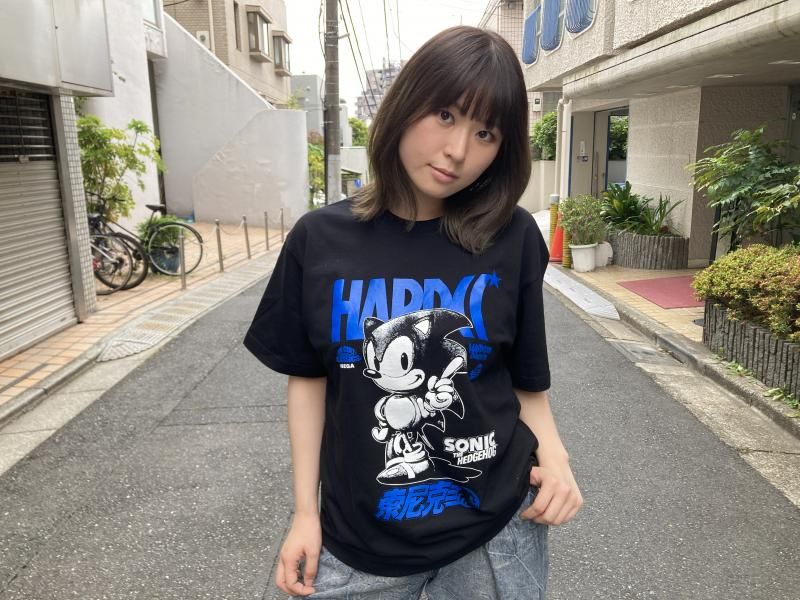 ソニック・ザ・ヘッジホッグTシャツ（16BITブラック）-復刻版-[廃盤