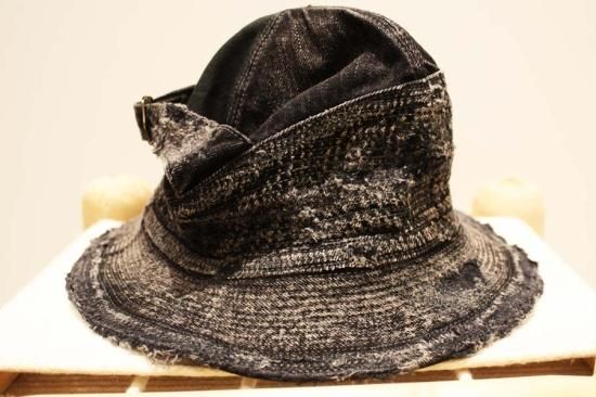 KAPITAL 11.5ozブラック×ブラックデニム 老人と海HAT(クラッシュリメイク)