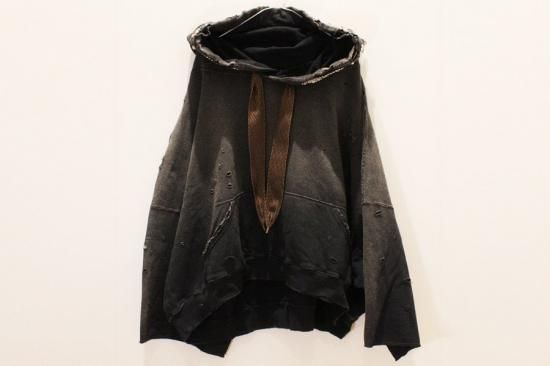 KAPITAL K2411LC137 裏毛 スリラーダメージデビルフードパーカー