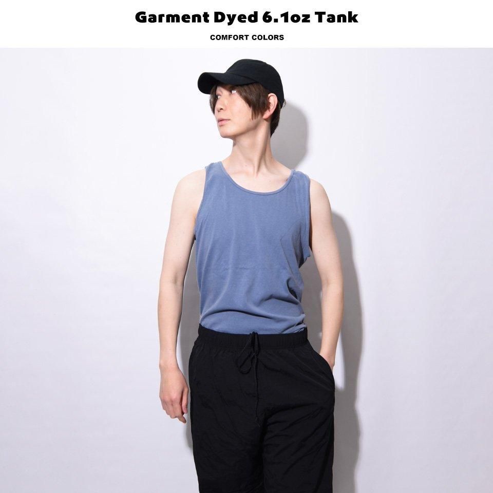 ピグメント染めを施したガーメントダイのタンクトップ (comfortcolors
