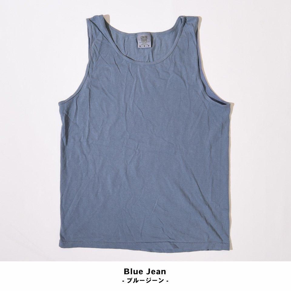 ピグメント染めを施したガーメントダイのタンクトップ (comfortcolors