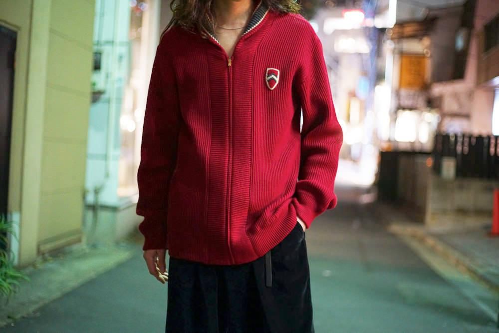 PENGUIN】ヴィンテージ ショールカラー ジップアップニット