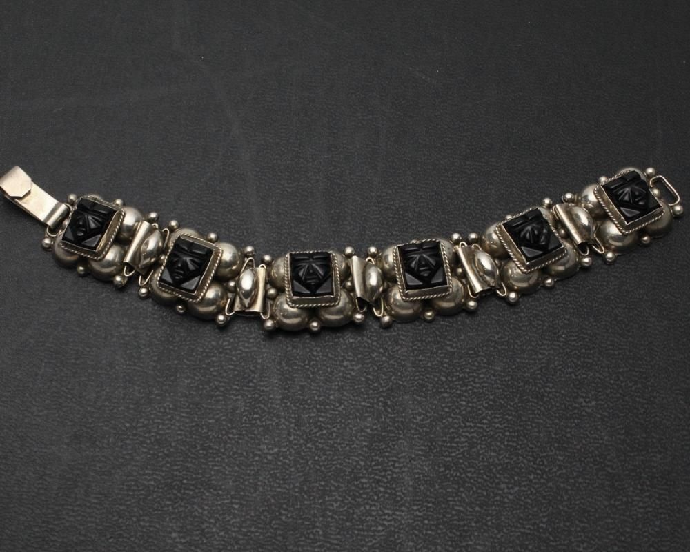 ヴィンテージ シルバー チェーン ブレスレット【TAXCO MEXICO 1950's