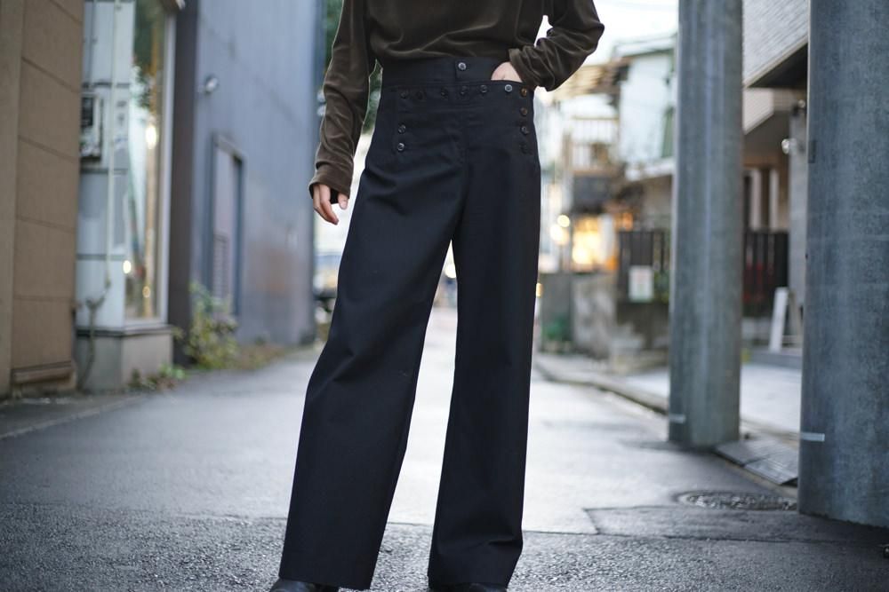 40s 50s us.navy ウールセーラーパンツ スラックス ブラック 米軍 1940