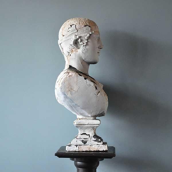フランスアンティーク大理石製胸像/彫像/彫刻ペーパーウェイト(88-194