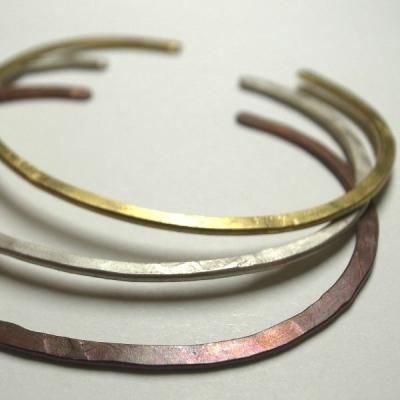 じゃらじゃら重ね着け,バングル！真鍮,シルバー2種類, アクセサリー