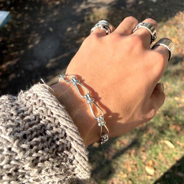 シルバーパーツを繋ぎあわせたブレスレット！渋谷【kensscratch